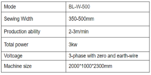 دستگاه دوخت خودکار توری بافلی مدل BL-W-500
